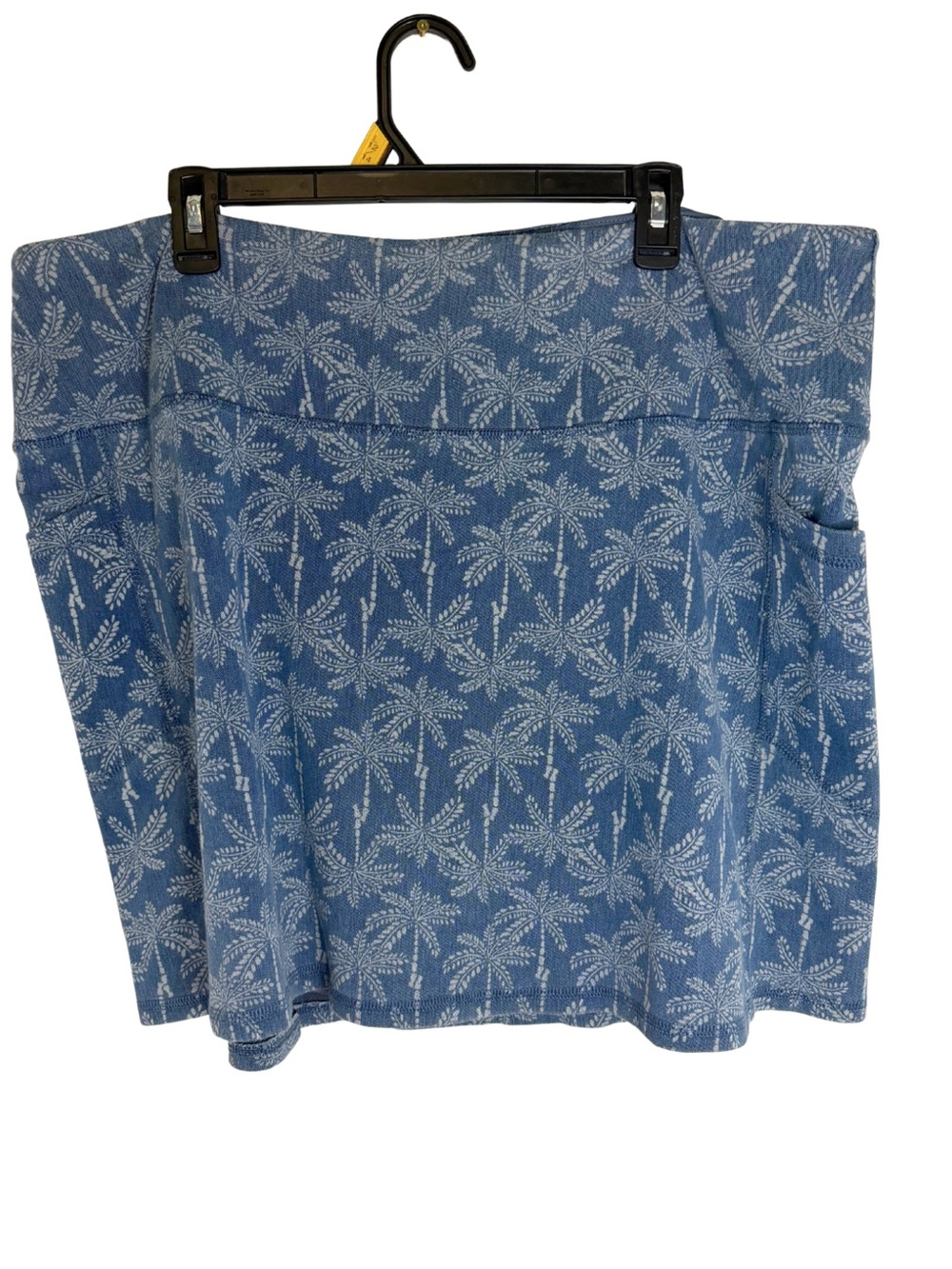 intro. Revolutionary Tummy Control Blue Palm Print Skort